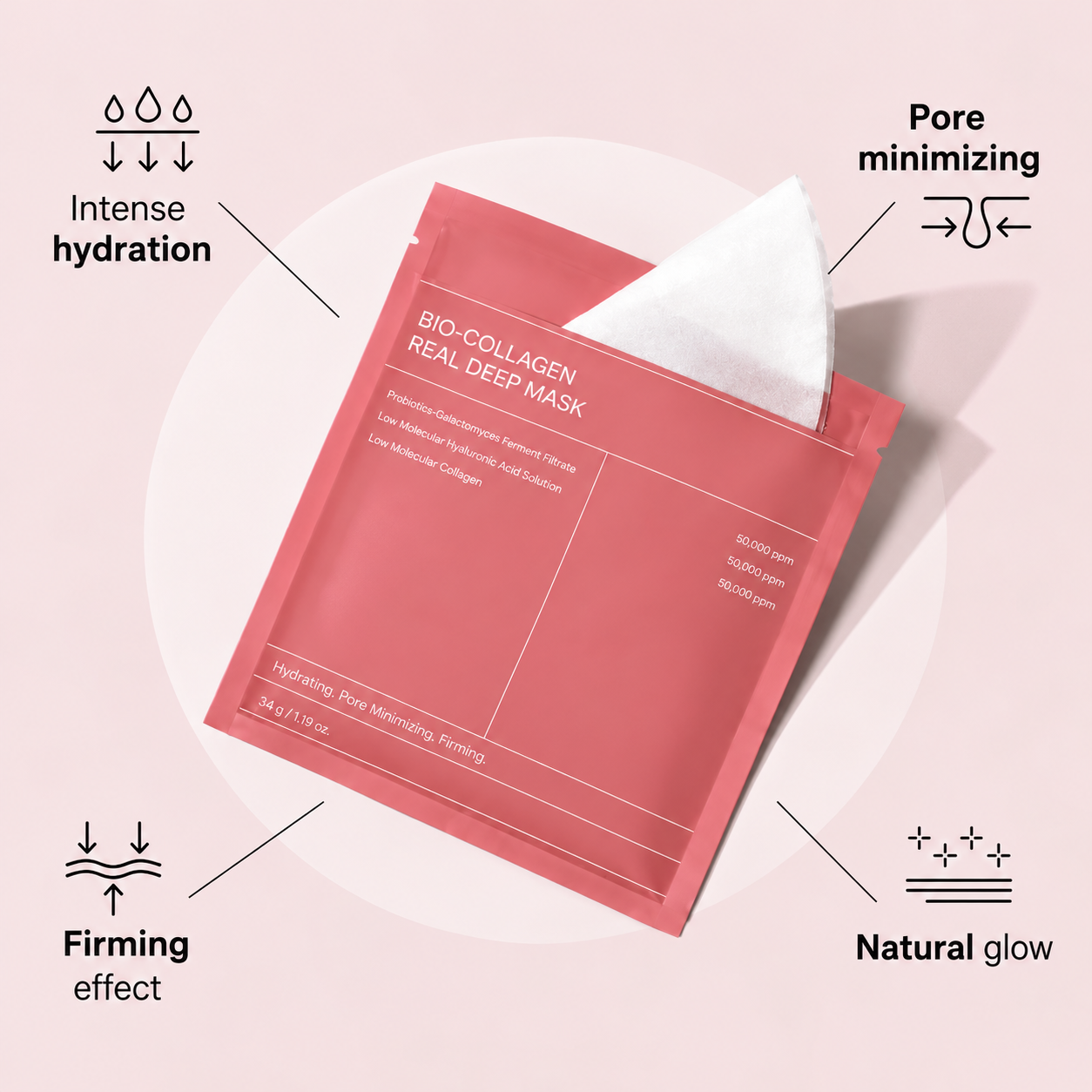 Intense Bio-Collagen Mask - 4 Pack