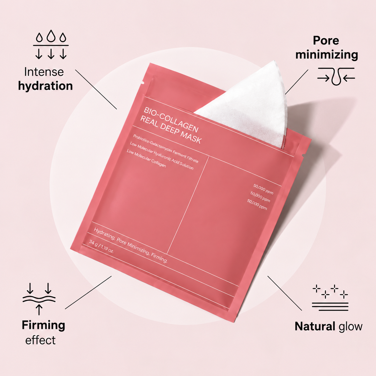 Intense Bio-Collagen Mask - 4 Pack